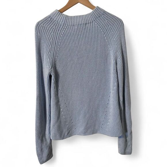 100% Cotton Knit Lands End Sweater in Light Blue Size Medium - Picture 2 of 5